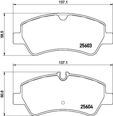 HELLA PAGID 8DB355020721 Комплект гальмівних колодок, дискове гальмо