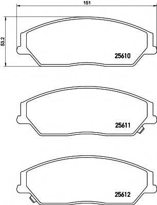 HELLA PAGID 8DB355020741 Комплект гальмівних колодок, дискове гальмо