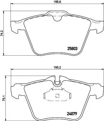 HELLA PAGID 8DB355020921 Комплект гальмівних колодок, дискове гальмо