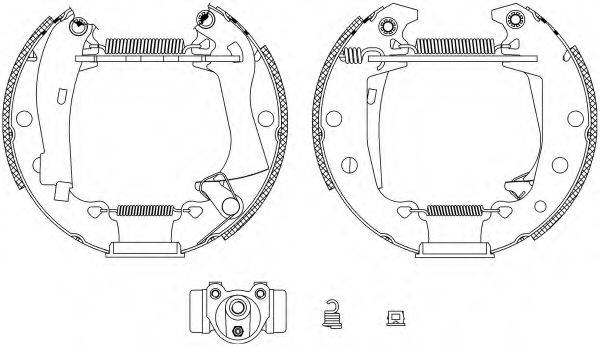 HELLA PAGID 8DB355003621 Комплект гальмівних колодок