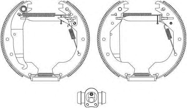 HELLA PAGID 8DB355004301 Комплект гальмівних колодок