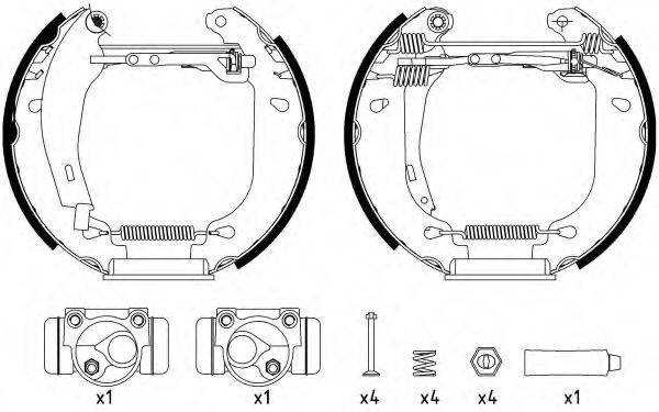 HELLA PAGID 8DB355003971 Комплект гальмівних колодок