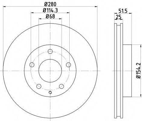 HELLA PAGID 8DD355120441 гальмівний диск