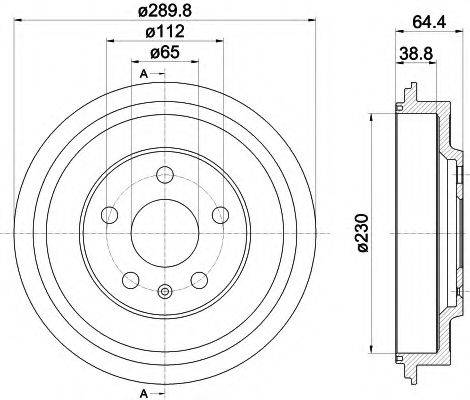 HELLA PAGID 8DT355302561 Гальмівний барабан