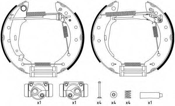 HELLA PAGID 8DB355022681 Комплект гальмівних колодок