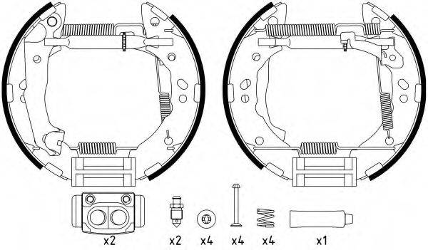 HELLA PAGID 8DB355022631 Комплект гальмівних колодок