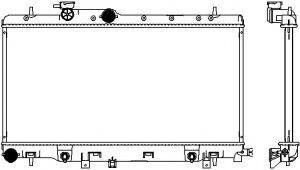 SAKURA AUTOMOTIVE 34211030 Радіатор, охолодження двигуна