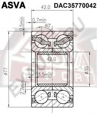 ASVA DAC35770042 Підшипник маточини колеса