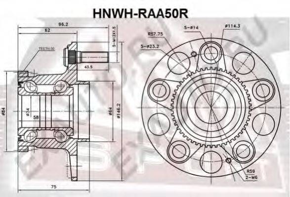 ASVA HNWHRAA50R Маточина колеса