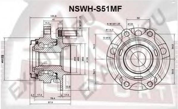 ASVA NSWHS51MF Маточина колеса