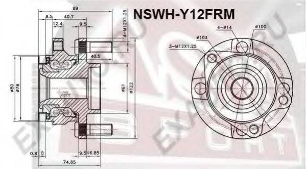 ASVA NSWHY12FRM Маточина колеса