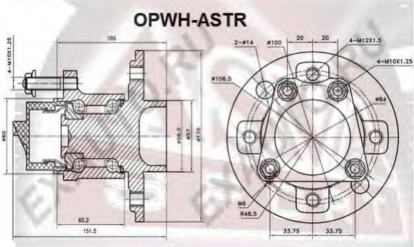 ASVA OPWHASTR Маточина колеса