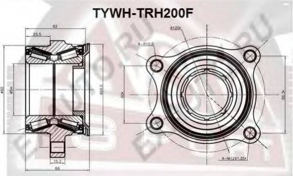 ASVA TYWHTRH200F Маточина колеса