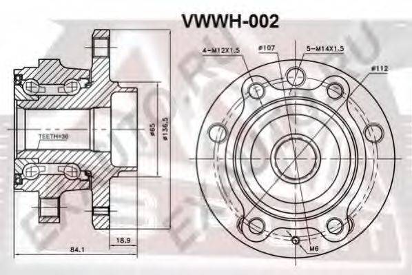 ASVA VWWH002 Маточина колеса