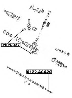 ASVA 0122ACA20 Осьовий шарнір, рульова тяга