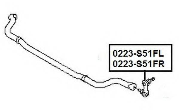 ASVA 0223S51FL Тяга/стійка, стабілізатор