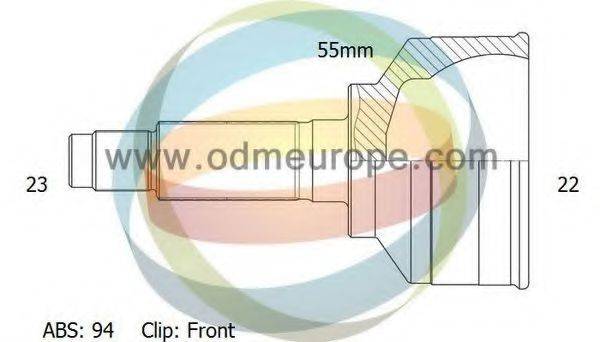 ODM-MULTIPARTS 12011620 Шарнірний комплект, приводний вал