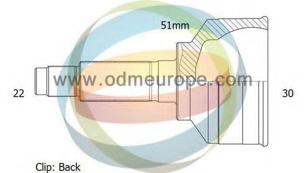 ODM-MULTIPARTS 12211310 Шарнірний комплект, приводний вал