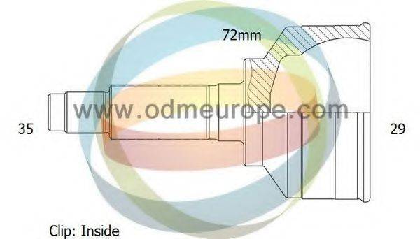 ODM-MULTIPARTS 12161916 Шарнірний комплект, приводний вал