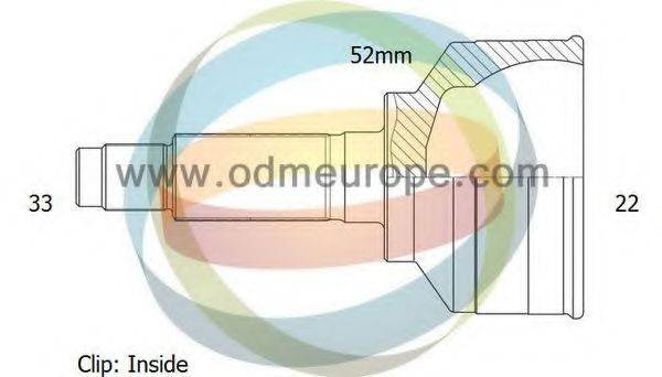 ODM-MULTIPARTS 12231320 Шарнірний комплект, приводний вал