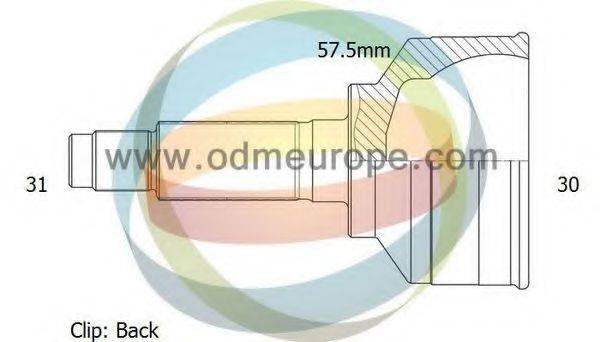 ODM-MULTIPARTS 12011965 Шарнірний комплект, приводний вал