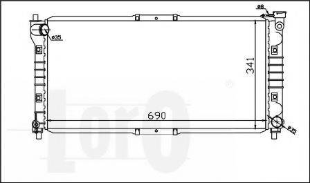 LORO 0300170011 Радіатор, охолодження двигуна