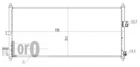 LORO 0350160027 Конденсатор, кондиціонер
