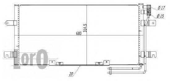 LORO 0530160032 Конденсатор, кондиціонер