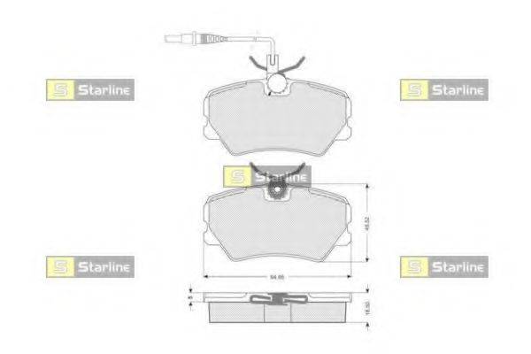 STARLINE BDS041 Комплект гальмівних колодок, дискове гальмо