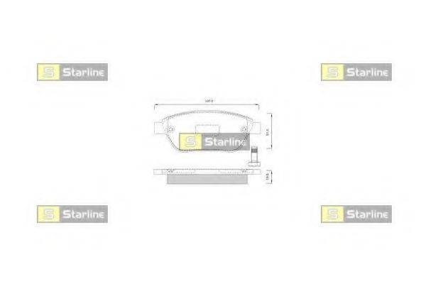 STARLINE BDS248 Комплект гальмівних колодок, дискове гальмо