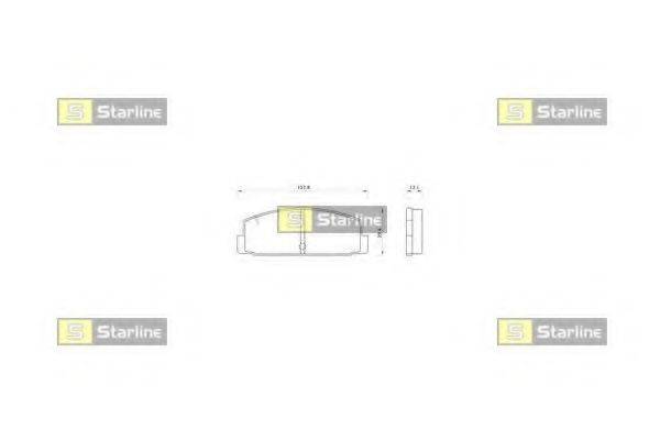 STARLINE BDS262 Комплект гальмівних колодок, дискове гальмо