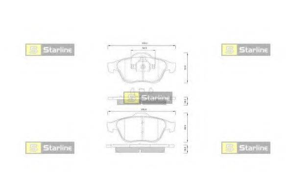 STARLINE BDS825P Комплект гальмівних колодок, дискове гальмо