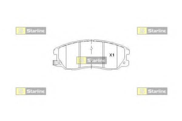 STARLINE BDS852P Комплект гальмівних колодок, дискове гальмо