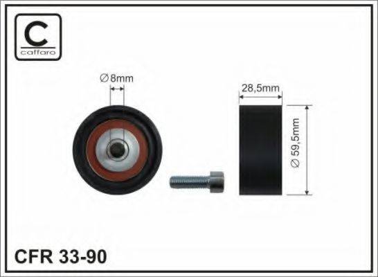 CAFFARO 3390 Паразитний / Ведучий ролик, зубчастий ремінь