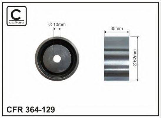 CAFFARO 364129 Паразитний / Ведучий ролик, зубчастий ремінь
