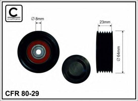 CAFFARO 8029 Паразитний / провідний ролик, полікліновий ремінь