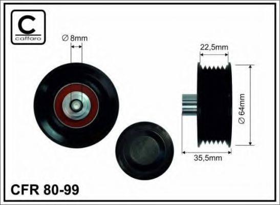 CAFFARO 8099 Паразитний / провідний ролик, полікліновий ремінь