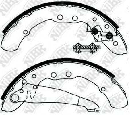 NIBK FN0537 Комплект гальмівних колодок