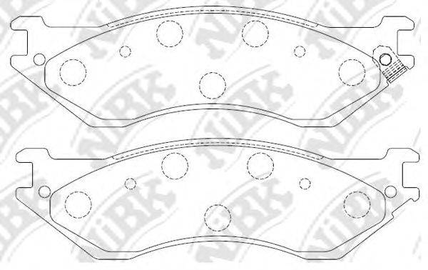 NIBK PN0079 Комплект гальмівних колодок, дискове гальмо