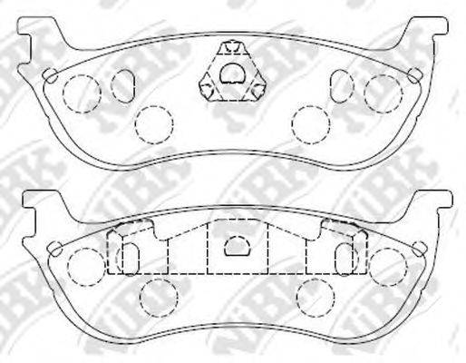 NIBK PN0080 Комплект гальмівних колодок, дискове гальмо