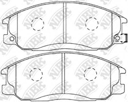 NIBK PN0103 Комплект гальмівних колодок, дискове гальмо