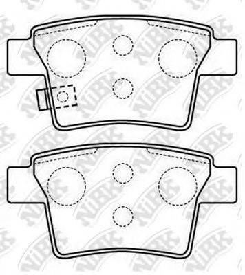 NIBK PN0501 Комплект гальмівних колодок, дискове гальмо