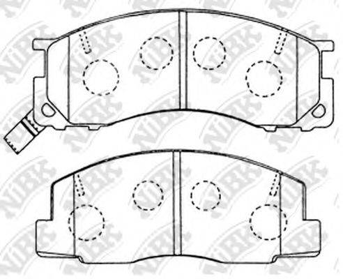 NIBK PN1273 Комплект гальмівних колодок, дискове гальмо