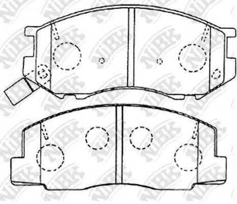 NIBK PN1328 Комплект гальмівних колодок, дискове гальмо