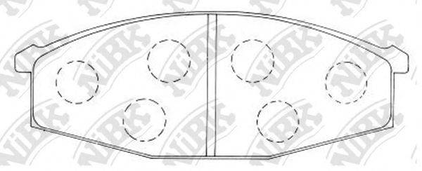 NIBK PN2132 Комплект гальмівних колодок, дискове гальмо