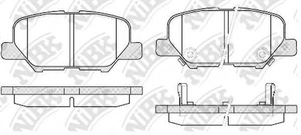 NIBK PN25003 Комплект гальмівних колодок, дискове гальмо