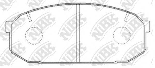 NIBK PN5300 Комплект гальмівних колодок, дискове гальмо