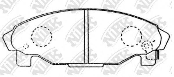 NIBK PN6340 Комплект гальмівних колодок, дискове гальмо