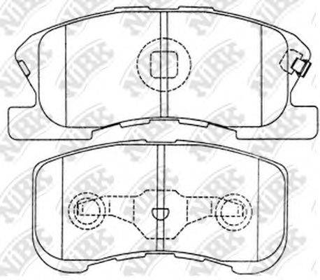 NIBK PN6427 Комплект гальмівних колодок, дискове гальмо