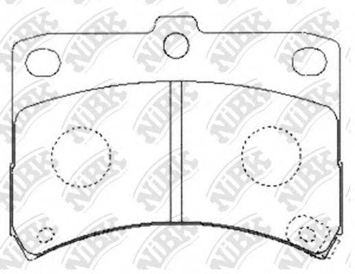 NIBK PN6429 Комплект гальмівних колодок, дискове гальмо